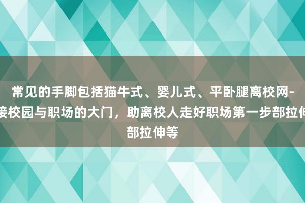 常见的手脚包括猫牛式、婴儿式、平卧腿离校网-连接校园与职场的大门,助离校人走好职场第一步部拉伸等