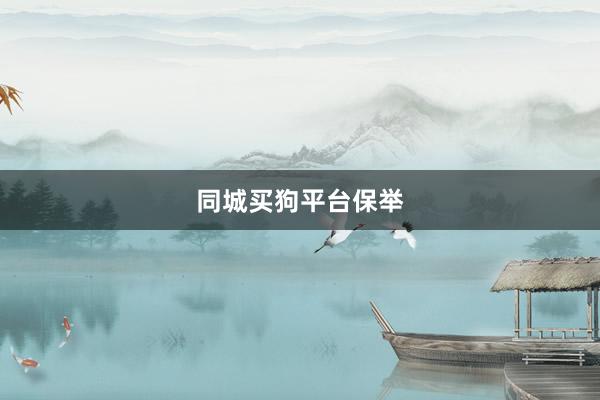 同城买狗平台保举