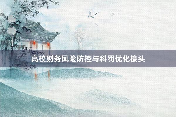 高校财务风险防控与科罚优化接头
